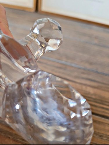 Saleron / salière double Baccarat en cristal modèle signé