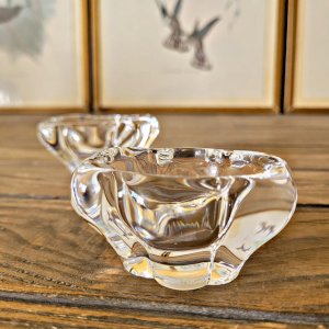 Salerons / salières Daum en cristal signé Daum France (lot de 2)