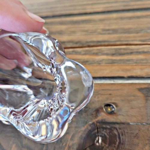 Salerons / salières Daum en cristal signé Daum France (lot de 2)