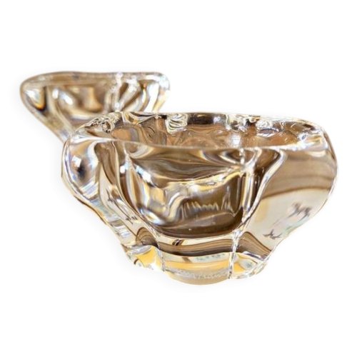 Salerons / salières Daum en cristal signé Daum France (lot de 2)