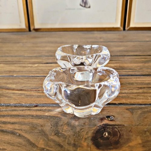 Salerons / salières Daum en cristal signé Daum France (lot de 2)