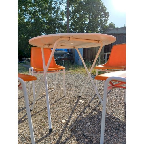 Salon de Jardin Vintage Fer et Plastic