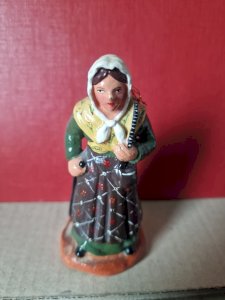 santon escoffier ou autre  11 Cm Femme Au Fagot