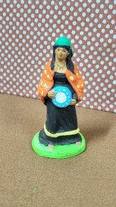 SANTON M. CHAVE AUBAGNE POUR CRECHE EN TERRE CUITE PEINTE N° 36