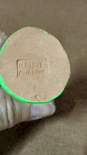 SANTON M. CHAVE AUBAGNE POUR CRECHE EN TERRE CUITE PEINTE N° 36