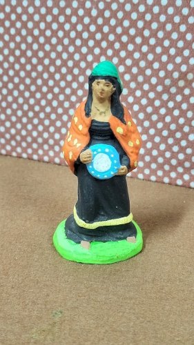 SANTON M. CHAVE AUBAGNE POUR CRECHE EN TERRE CUITE PEINTE N° 36