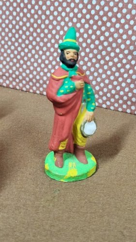 SANTON M. CHAVE AUBAGNE POUR CRECHE EN TERRE CUITE PEINTE N° 37