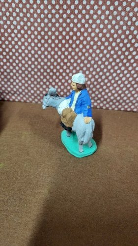 SANTON M. CHAVE AUBAGNE POUR CRECHE EN TERRE CUITE PEINTE N° 47