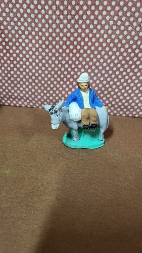 SANTON M. CHAVE AUBAGNE POUR CRECHE EN TERRE CUITE PEINTE N° 47