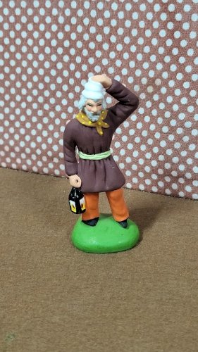 SANTON MARCEL CARBONEL POUR CRECHE EN TERRE CUITE PEINTE N° 9