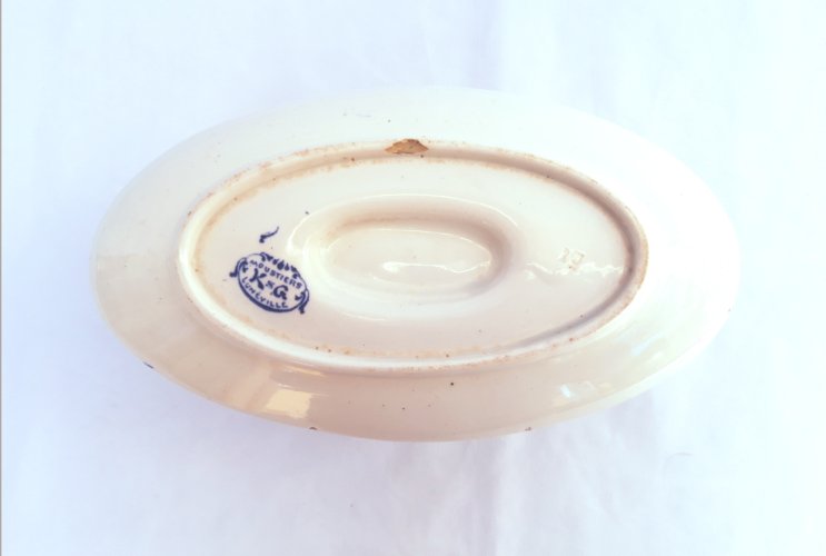 Saucière 19ème faïence de Lunéville