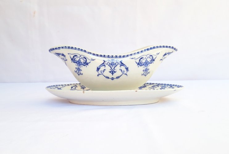 Saucière 19ème faïence de Lunéville