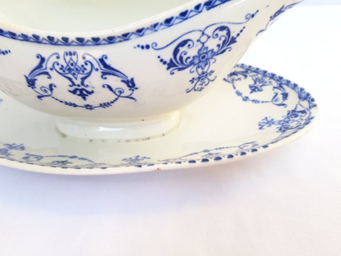 Saucière 19ème faïence de Lunéville