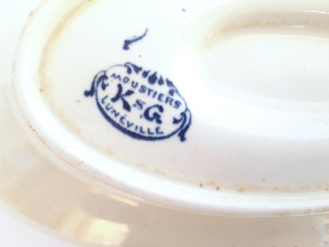 Saucière 19ème faïence de Lunéville