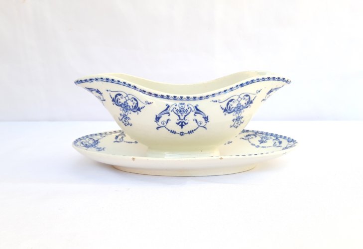 Saucière 19ème faïence de Lunéville
