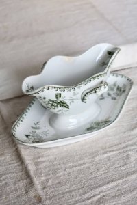 Antique sauceboat ironstone Saint-Amand & Hamage - Caiffa model