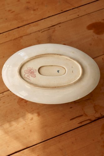 Saucière antique terre de fer rouge Lunéville modèle Lucien