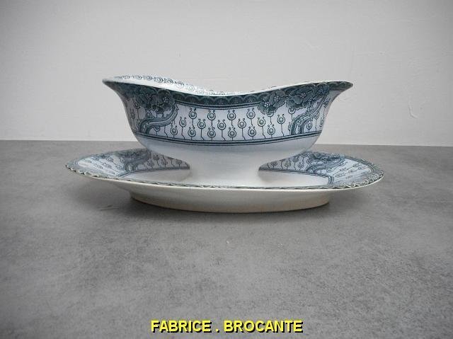 SAUCIERE EN FAIENCE PRINTANIA D'ONNAING