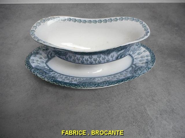 SAUCIERE EN FAIENCE PRINTANIA D'ONNAING