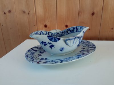 Saucière faience creil Montereau modèle vers 1880japon