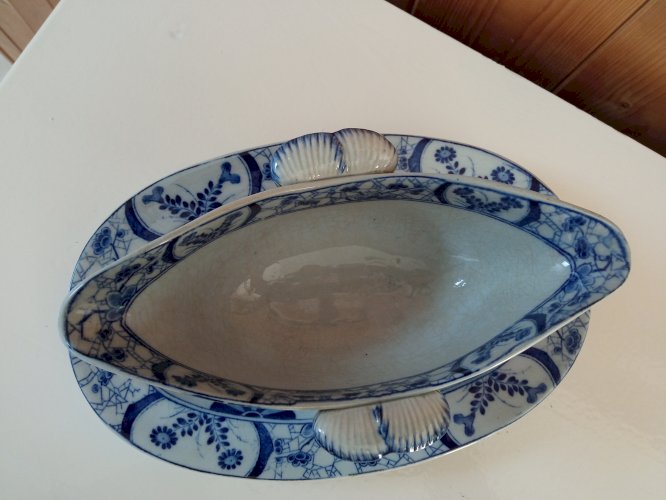 Saucière faience creil Montereau modèle vers 1880japon