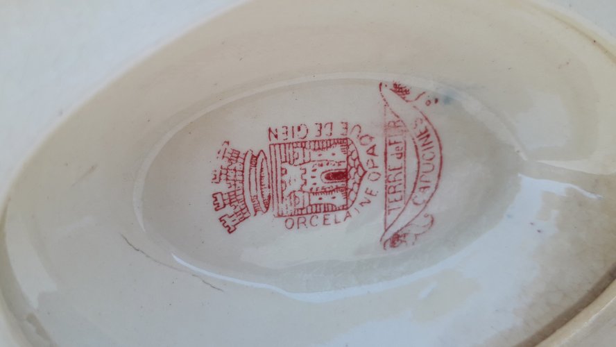 Saucière faïence Gien terre de fer