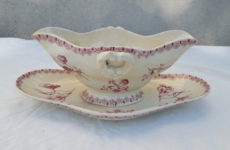 Saucière faïence Gien terre de fer