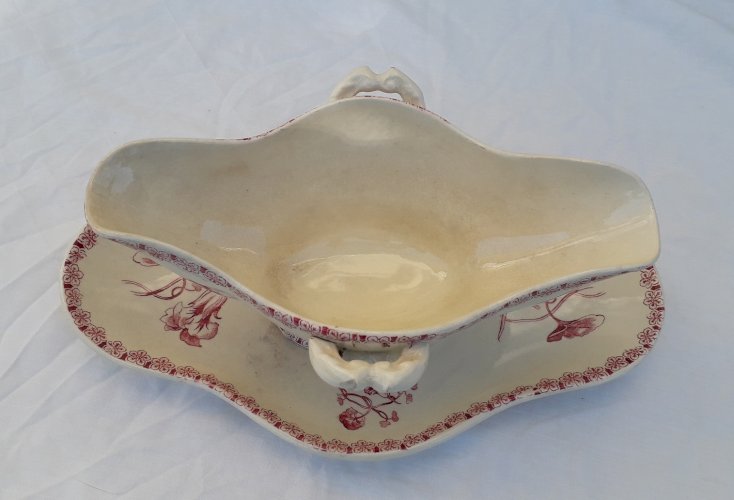 Saucière faïence Gien terre de fer