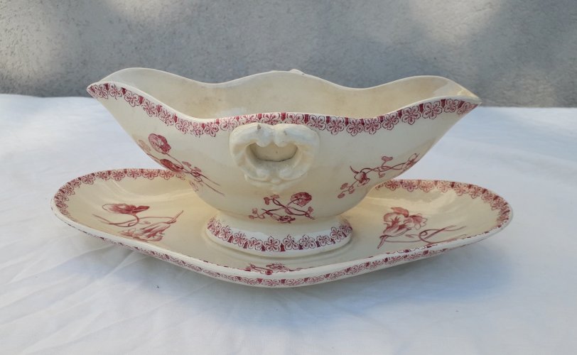 Saucière faïence Gien terre de fer