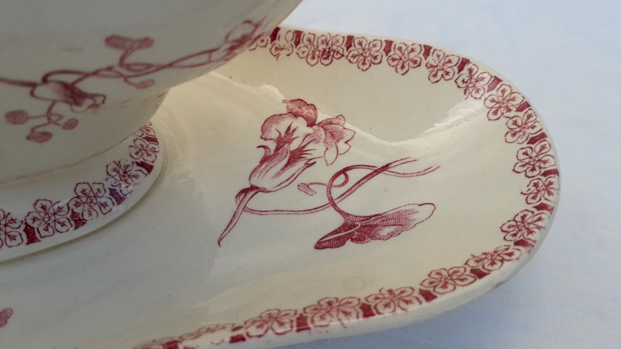 Saucière faïence Gien terre de fer