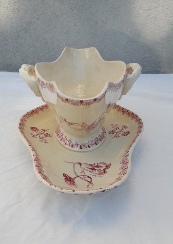Saucière faïence Gien terre de fer