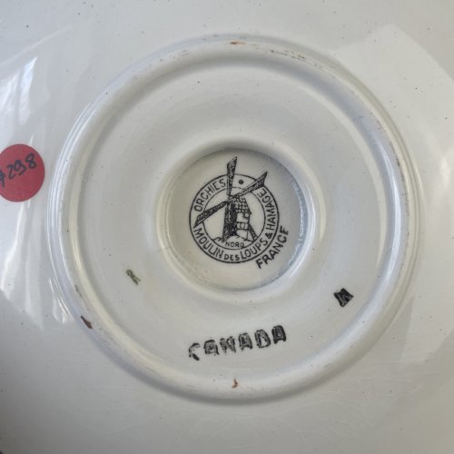 Saucière Orchies Moulin des loups et Hamage décor CANADA orange & bleu