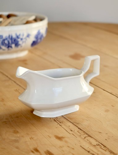 Saucière vintage en porcelaine anglaise Johnson Brothers modèle Perle