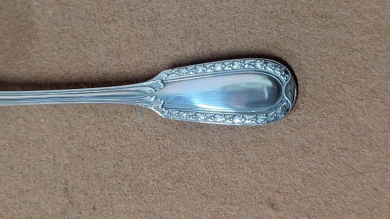 SAUPOUDREUSE CUILLERE A SUCRE EN ARGENT MASSIF POINCON MINERVE DE 60,31 GRAMMES
