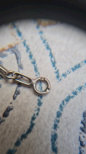 sautoir ancien -collier- chaine à gousset très longue en argent