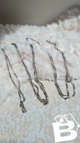 sautoir ancien -collier- chaine à gousset très longue en argent