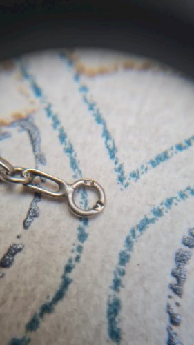 sautoir ancien -collier- chaine à gousset très longue en argent