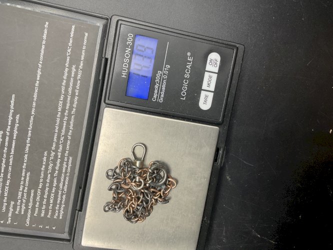 Sautoirs Chaine de Montre CHATELAINE en Argent niellé  XIXème .