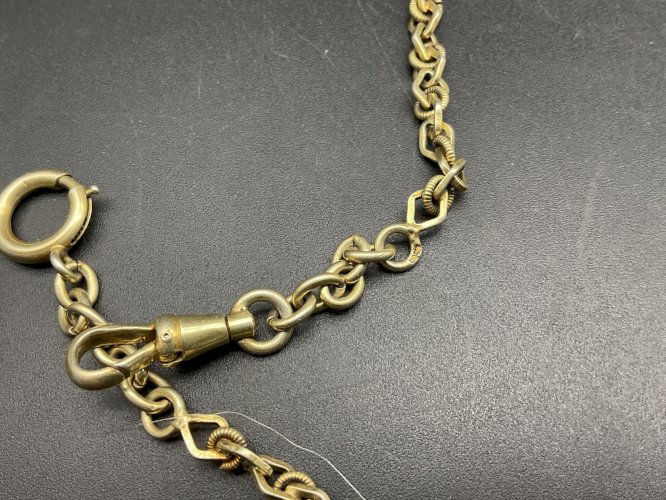 Sautoirs Chaine de Montre CHATELAINE en Argent vermeil niellé XIXème.