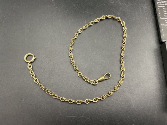 Sautoirs Chaine de Montre CHATELAINE en Argent vermeil niellé XIXème.