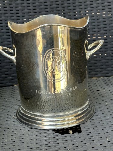 SCEAU À CHAMPAGNE LOUIS ROEDERER EN MÉTAL ARGENTÉ
