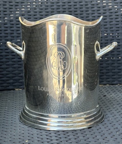 SCEAU À CHAMPAGNE LOUIS ROEDERER EN MÉTAL ARGENTÉ