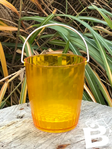 Sceau à glaçons vintage jaune