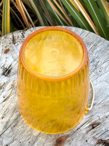 Sceau à glaçons vintage jaune