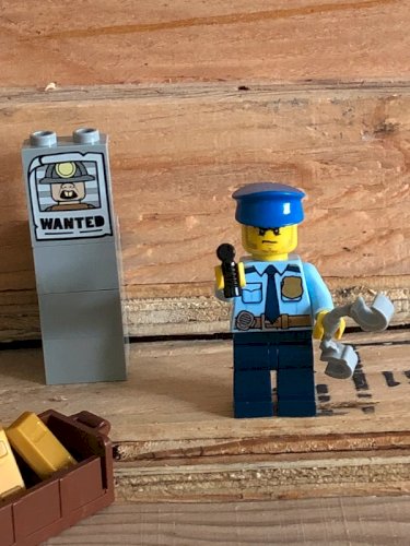 Scène Lego Le voleur et le policier