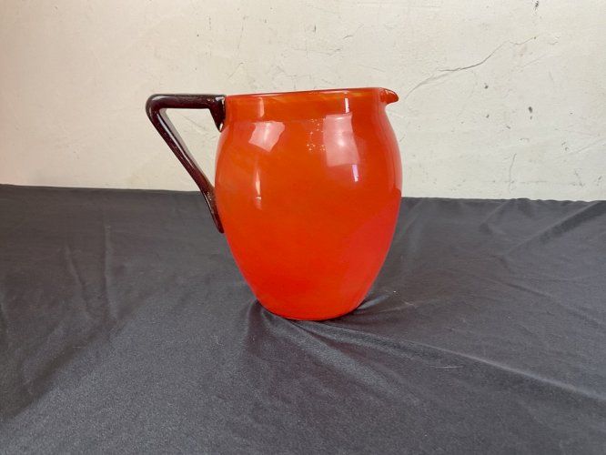 Schneider , Pichet à orangeade En Pâte De Verre