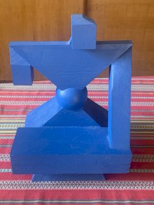 Sculpture abstraite construction dans la sphére d'après Georges Vantongerloo