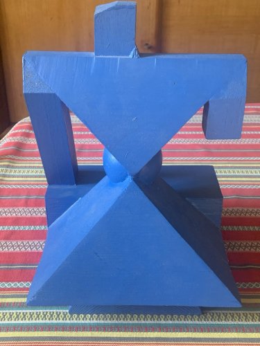 Sculpture abstraite construction dans la sphére d'après Georges Vantongerloo