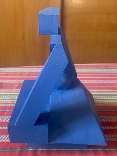 Sculpture abstraite construction dans la sphére d'après Georges Vantongerloo