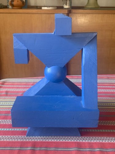 Sculpture abstraite construction dans la sphére d'après Georges Vantongerloo